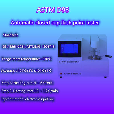 500W DIesel Fuel Testing Equipment Automatic Closed Flash Point Tester Electronic Ignition