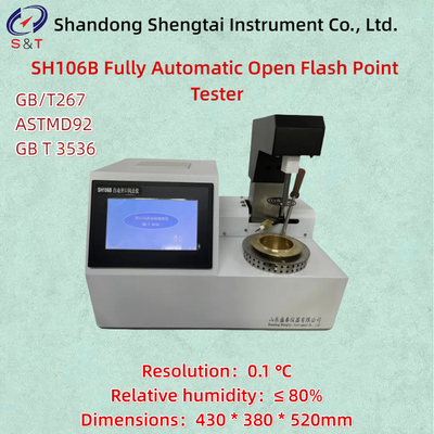 Fully Automatic Cleveland Open Flash Point Tester ASTMD92 Lubricating Oil Rt ～ 400 ℃