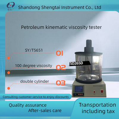 SD265D Petroleum kinematic viscometer for measuring 100 degree viscosity with dual cylinders ASTM D445