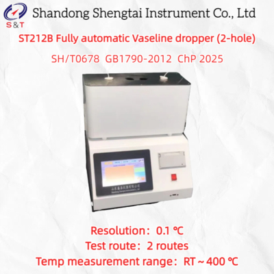 ST212B Volledig automatische Vaseline Drop Point Tester met een resolutie van 0,1 °C en GB1790-naleving