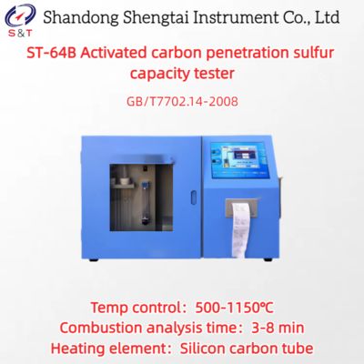 Activated Carbon Penetration Sulfur Capacity Tester bereik 0-10% temp 500-1150°C GB/T7702.14