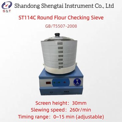 Ronde bloemcontrolezeef Snelheid 260r/min Graan- en olietiming 0-15min GB/T5507