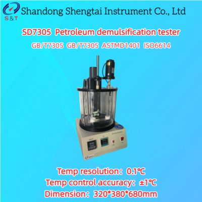 Petroleum Demulsificatie Tester RT - 100℃ Digitale Display 1500±15r/Min ASTM D1401