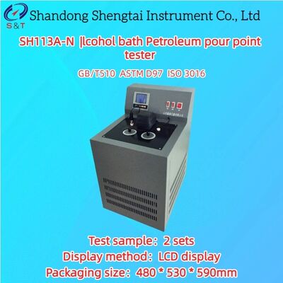 2 Holes Alcohol Bath Petroleum Pour Point Tester -70°C RT LCD Display ASTM D97