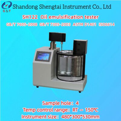 4 Gats Olie-emulsietester RT ～ 150℃ Timing 0 ～ 99min PT100 Sensor ASTM D1401