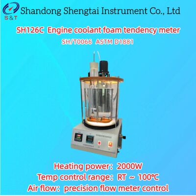 Motor Koelvloeistof Schuimneiging Meter RT ～ 100℃ Automatische Timing ASTM D1881