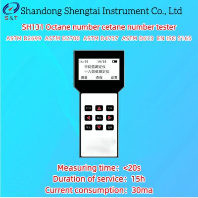 Benzine Diesel Octaangetal Cetaangetal Tester CN 20 - 100 Meting <20s ASTM D2699