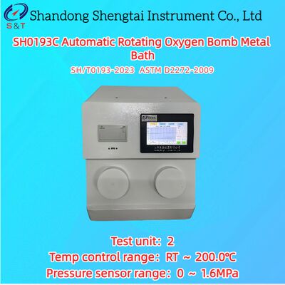 2 gaten Automatische roterende zuurstofbommetester 0 1 6 MPa RT 200 0°C ASTM D2272