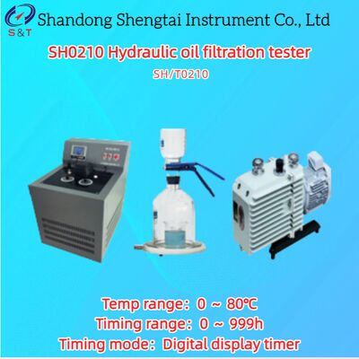 Hydraulische oliefiltratietester 0 ～ 80℃ Timing 0 ～ 999h PT100 Sensor SH/T 0210