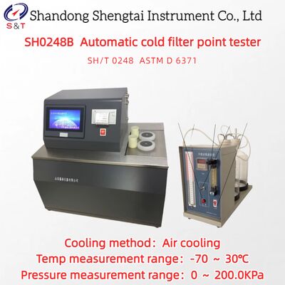 2 Gats Automatische Koude Filterpunt Tester -70～30℃ PT100 Sensor Luchtkoeling ASTM D 6371