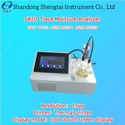 Meting van de vochtmeting 0,00001% ️ 100% Thermische printer ASTM D1533