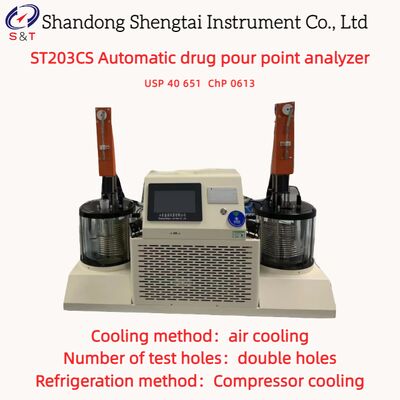Dual Holes Automatic Drug Pour Point Analyzer -10 °C +170 °C Luchtkoeling USP 40 651
