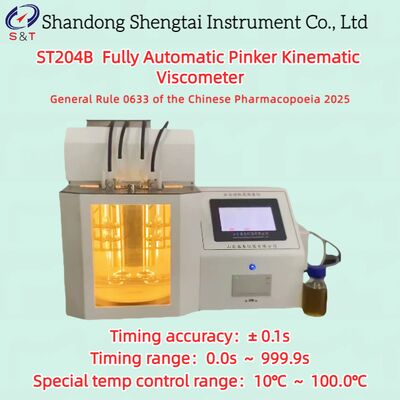 Volledig automatische Pinker kinematische viscometer 10 °C 100 °C Maat 0,6 17000 mm2/S ST204B