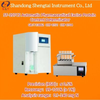 Automatische Microkristallijne Cellulose Eiwitgehalte Analysator 0,1 - 240mgN Kjeldahl GB/T 33862