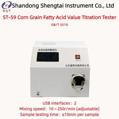 Maïsgraan vetzuurwaarde titratie tester 0 - 300mg KOH/100g Dubbele USB-poorten GB/T 5510