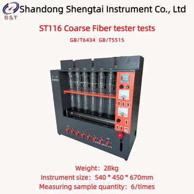 6 Werkeenheden Grofvezel Tester Tests 990min Test Zuur-Base Vertering GB/T 6434