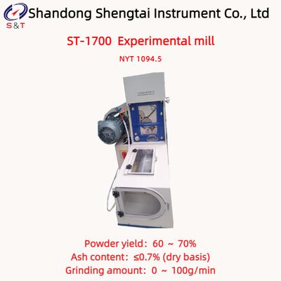 Wheat Experimental Mill Grinding Amount 0 ～ 100g/Min Fast Roll 1200r/Min NY/T 1094.5