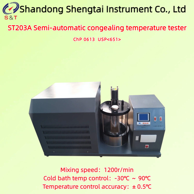 Halfautomatische vervriezingstemperatuur-analysator -30°C ≈ 90°C Mengsnelheid 1200r/min USP41 651