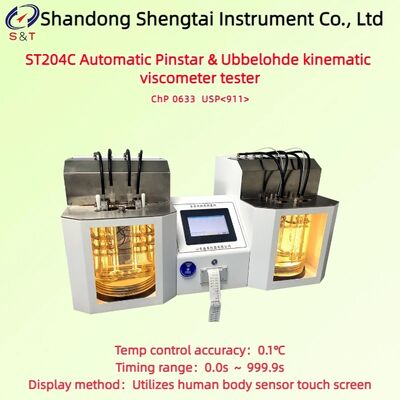 Automatische Kinematische Viscositeitsmeter Ubbelohde 0,6 ~ 1000 mm²/s Timing 0,0s ~ 999,9s USP 911