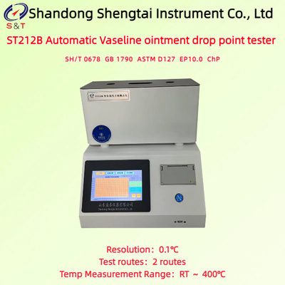 2 Routes Automatische Vaseline Zalf Druppuntmeter RT ~ 400℃ Glazen Reageerbuis ASTM D127