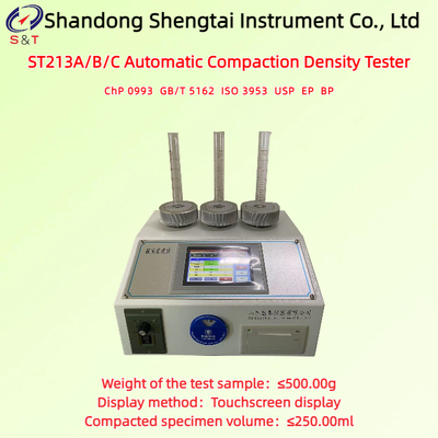 Automatische Verdichtingsdichtheidsanalysator Monster ≤500.00g Touchscreen Display ISO 3953