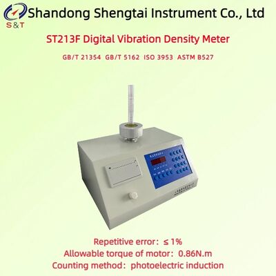 Digitale trillingsdichtheidsmeter 500 g Proefamplitude Max 15 mm Torsion 0.86N.M ASTM B527