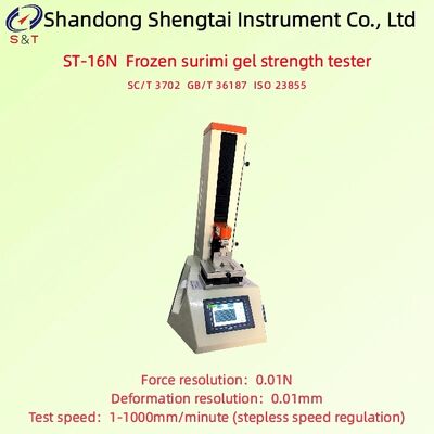 Gevroren surimi gelsterkte analyzer test snelheid 1-1000 mm/min Krachtresolutie 0,01 N ISO 23855