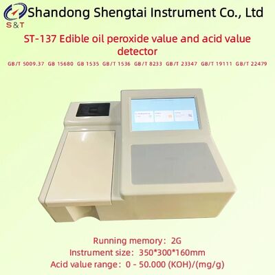 Eetbare Olie Peroxide Waarde Zuurwaarde Detector Zuurwaarde Bereik 0 - 50.000 (KOH)/(Mg/G) GB/T 5009.37